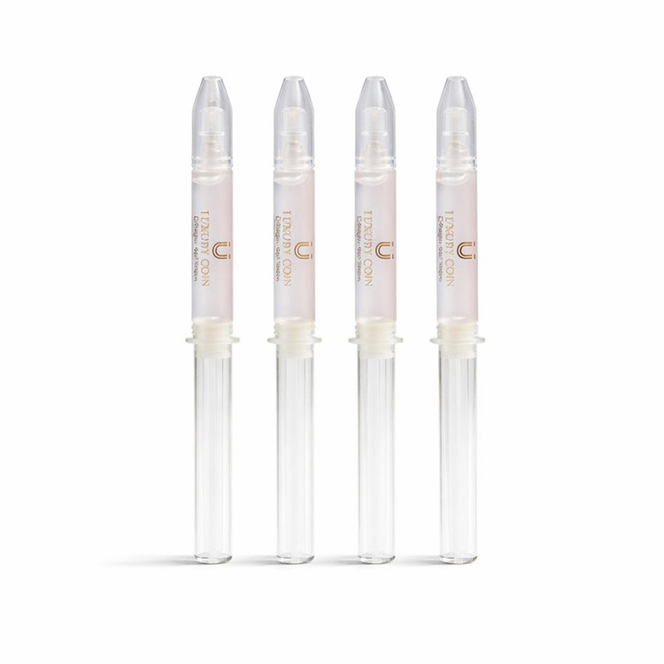 سرم ژل تقویت کننده و ضدپیری پوست لاکچری کوین مدل collagen gel مناسب برای انواع پوست حجم ۱۲ میل بسته 4 عددی