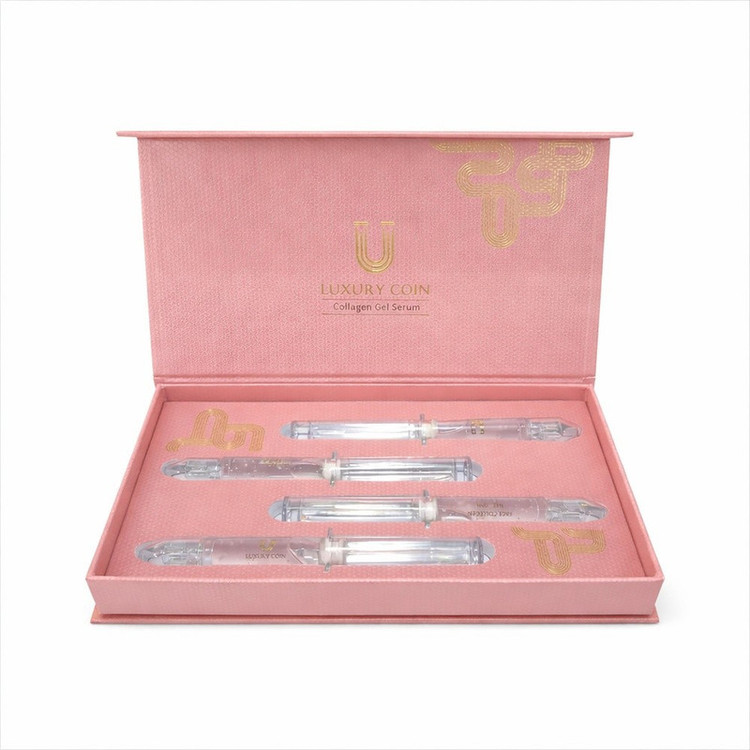 سرم ژل تقویت کننده و ضدپیری پوست لاکچری کوین مدل collagen gel مناسب برای انواع پوست حجم ۱۲ میل بسته 4 عددی