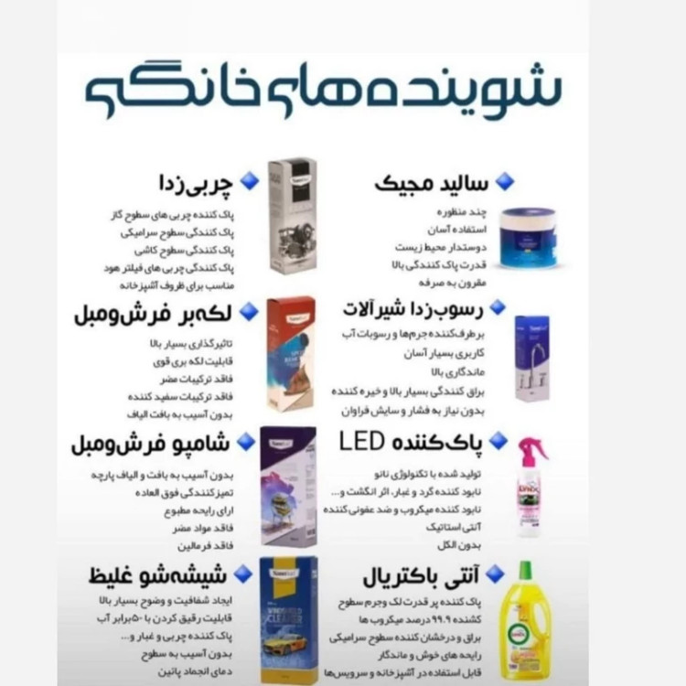 شوینده های منزل و خودرو نانو تحت لیسانس آلمان نانوسان